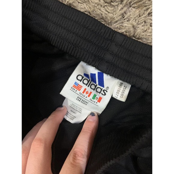 Vintage Adidas Tear Away Black Track Pants Size Men's Small - Picture 5 of 5